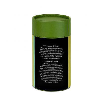 Colours of Ceylon | Lemongrass & Ginger - Leaf tea 50g paper canister - Image 2