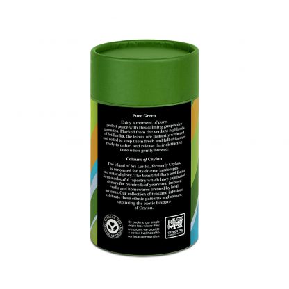 Colours of Ceylon | Pure Green - Leaf tea 50g paper canister - Image 2