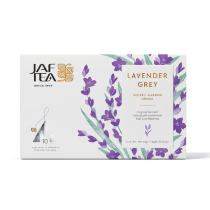 LAVENDER GREY - 10 Individually Wrapped Pyramid Tea Bags