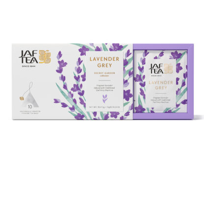 LAVENDER GREY - 10 Individually Wrapped Pyramid Tea Bags - Image 2