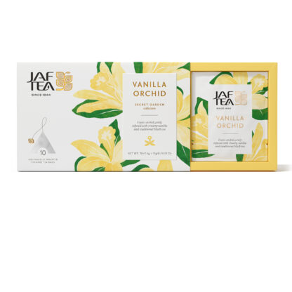 VANILLA ORCHID - 10 Individually Wrapped Pyramid Tea Bags - Image 2